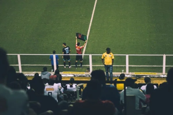 football substitute celebration